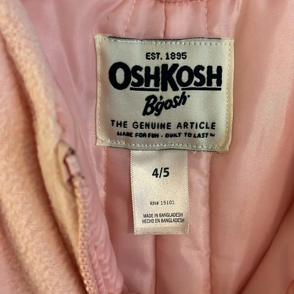 OshKosh B'Gosh Kids Snow Bib Size 4/5